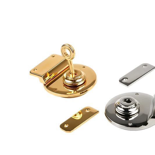 1288 Stainless Steel Briefcase Turn Lock with Key ,Gold/silver