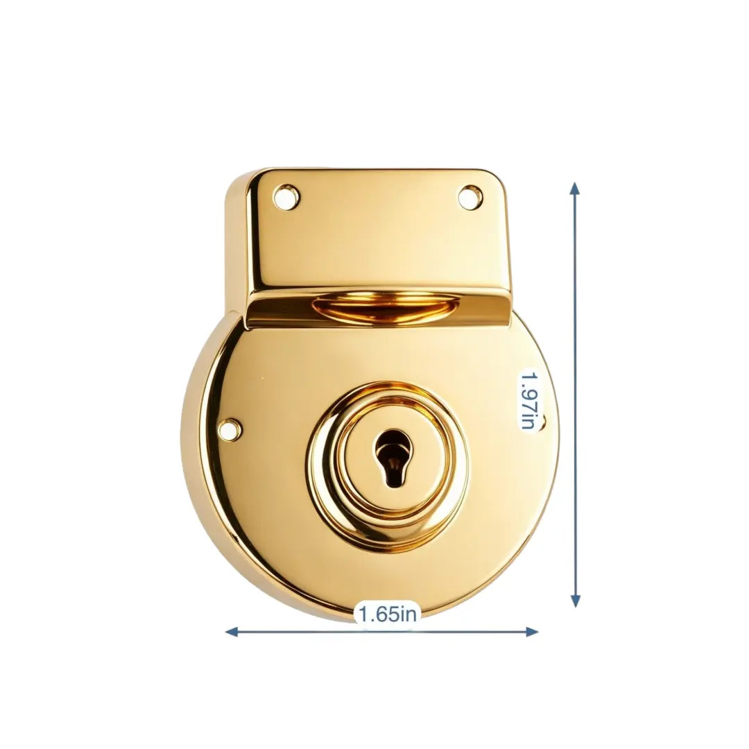 1288 Stainless Steel Briefcase Turn Lock with Key ,Gold/silver
