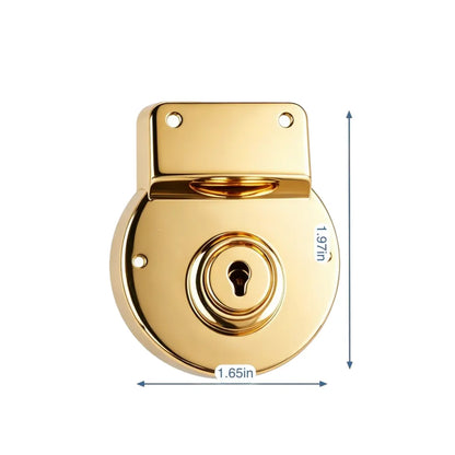 1288 Stainless Steel Briefcase Turn Lock with Key ,Gold/silver