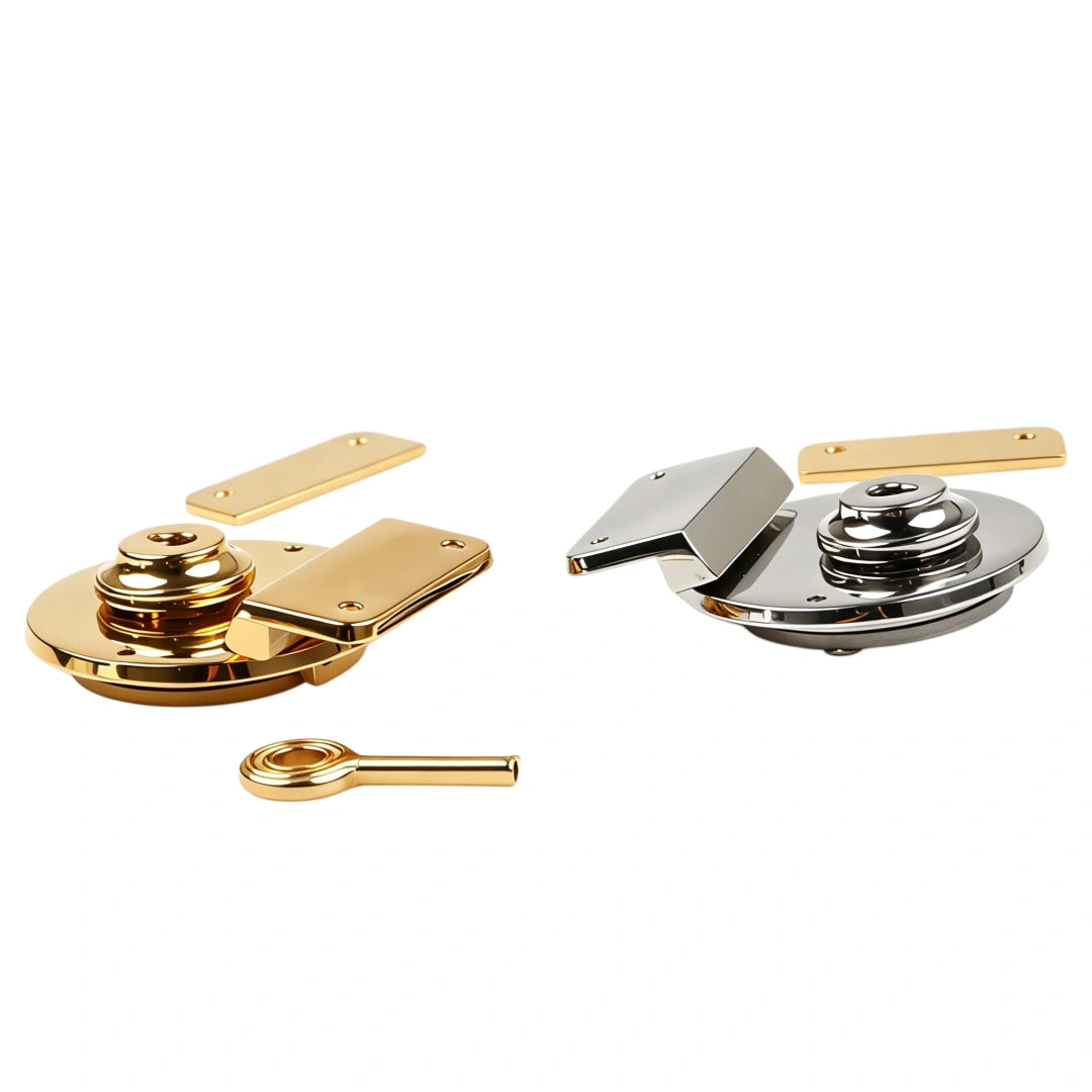 1288 Stainless Steel Briefcase Turn Lock with Key ,Gold/silver