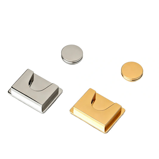 1289  Stainless Steel Hidden Sliding Turn Lock  ,Gold/silver