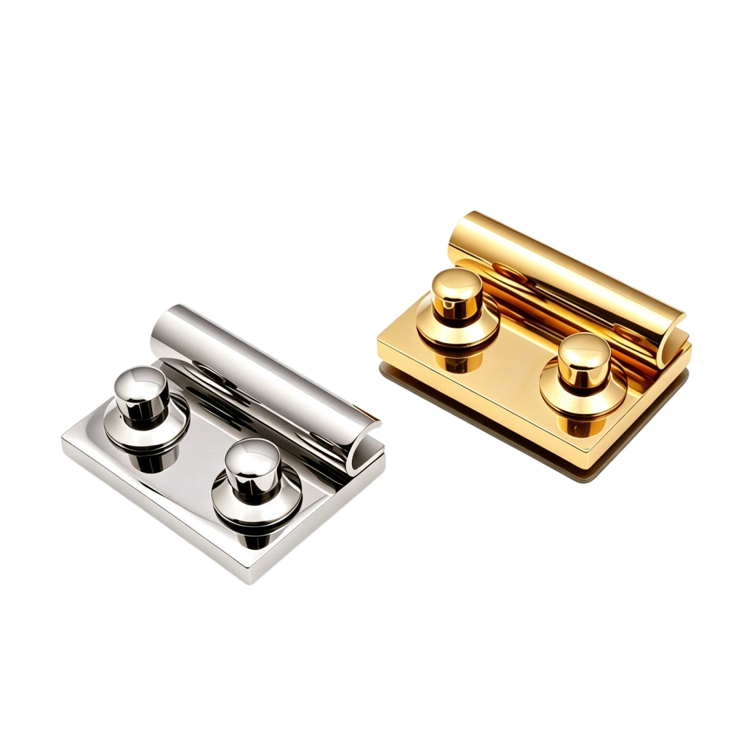 1290  Stainless Steel Dual-Button Push Lock ,Gold/silver