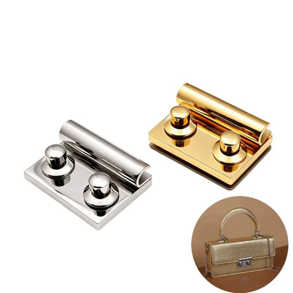 1290  Stainless Steel Dual-Button Push Lock ,Gold/silver