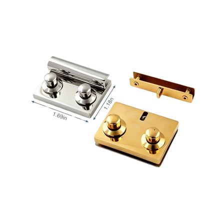 1290  Stainless Steel Dual-Button Push Lock ,Gold/silver
