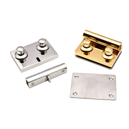 1290  Stainless Steel Dual-Button Push Lock ,Gold/silver