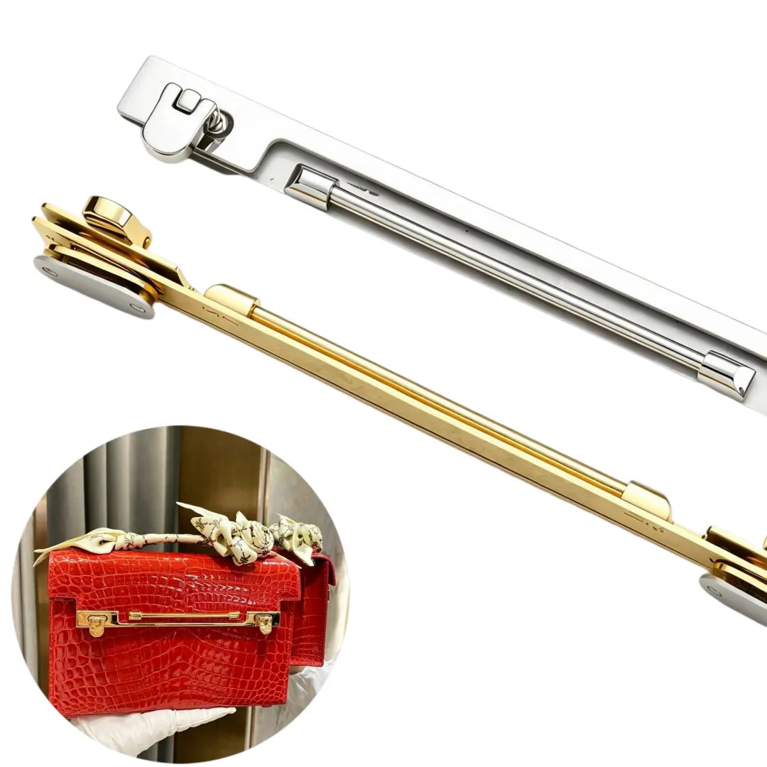 1292 Stainless Steel Long Bar Flip Lock for Clutches & Flap Bags ,Gold/silver