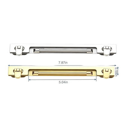 1292 Stainless Steel Long Bar Flip Lock for Clutches & Flap Bags ,Gold/silver