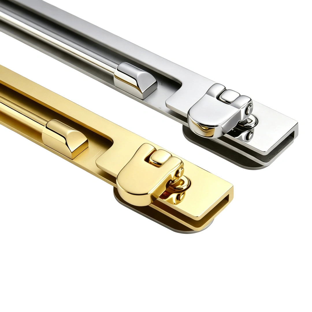1292 Stainless Steel Long Bar Flip Lock for Clutches & Flap Bags ,Gold/silver