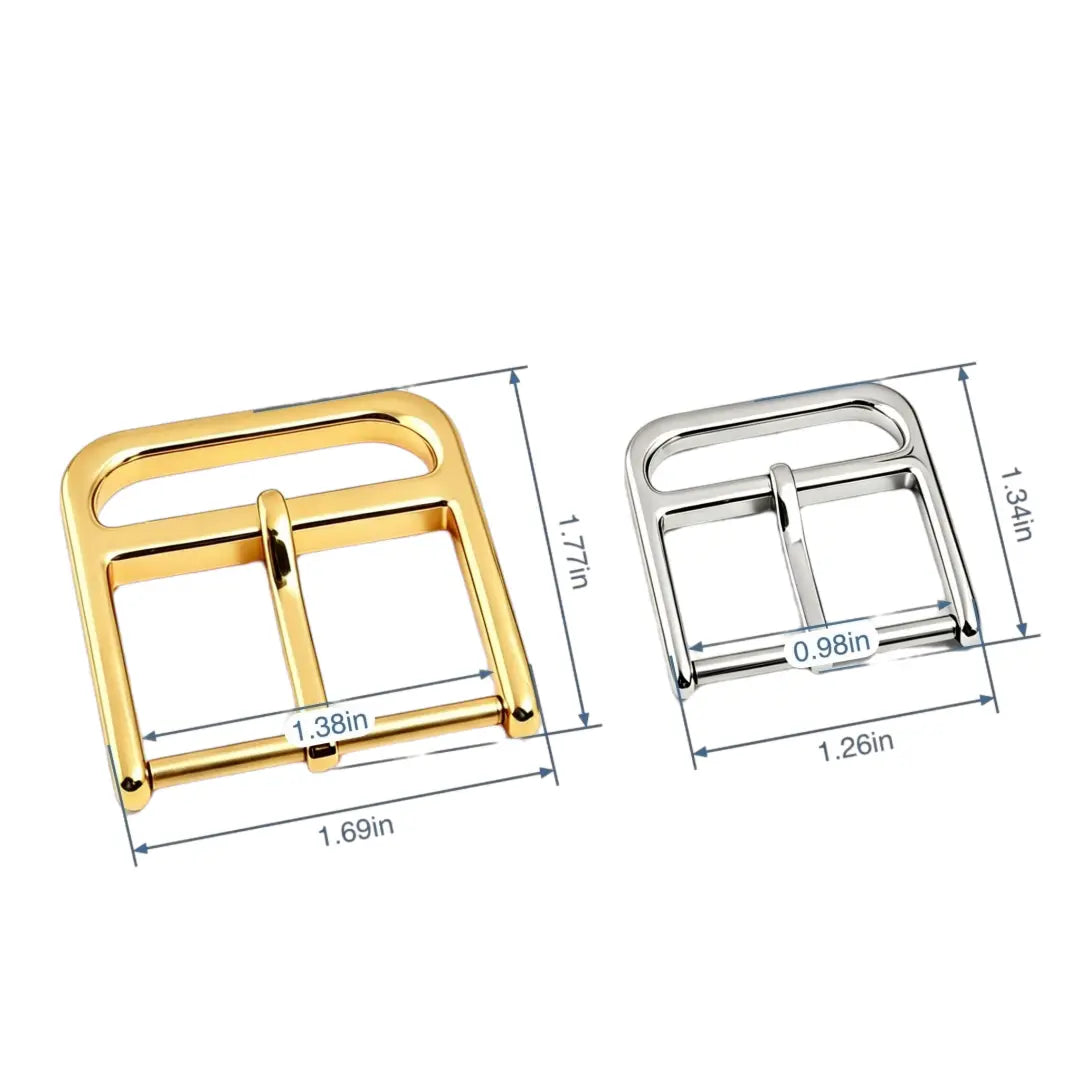 1294 Stainless Steel  Heel Bar Buckle ,Gold/silver,Two sizes