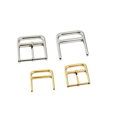 1294 Stainless Steel  Heel Bar Buckle ,Gold/silver,Two sizes
