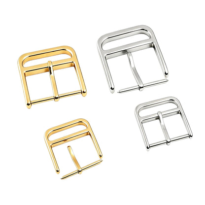 1294 Stainless Steel  Heel Bar Buckle ,Gold/silver,Two sizes