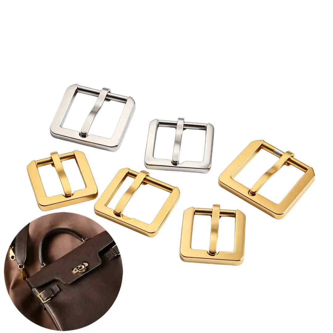 1296 Stainless Steel  Heel Bar Buckle ,Gold/silver,Four sizes