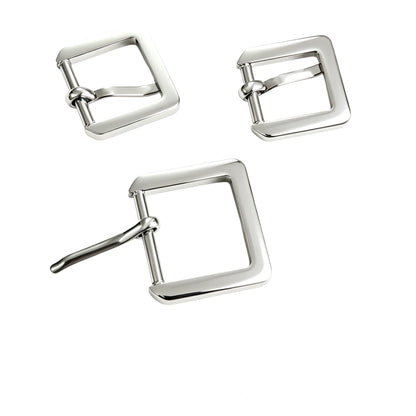 1295 Stainless Steel  Square Heel Bar Buckle ,Gold/silver,Four sizes