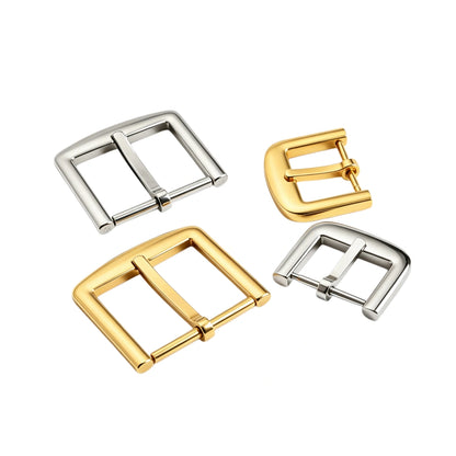 1297 Stainless Steel  Curved Frame Heel Bar Buckle ,Gold/silver,Two sizes