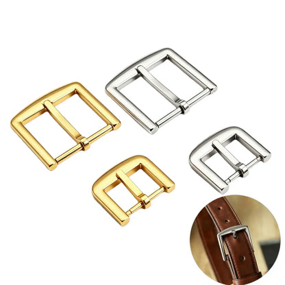 1297 Stainless Steel  Curved Frame Heel Bar Buckle ,Gold/silver,Two sizes