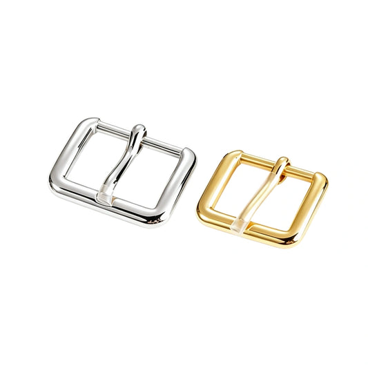 1299 Stainless Steel  Square Heel Bar Buckle ,Gold/silver,Four sizes