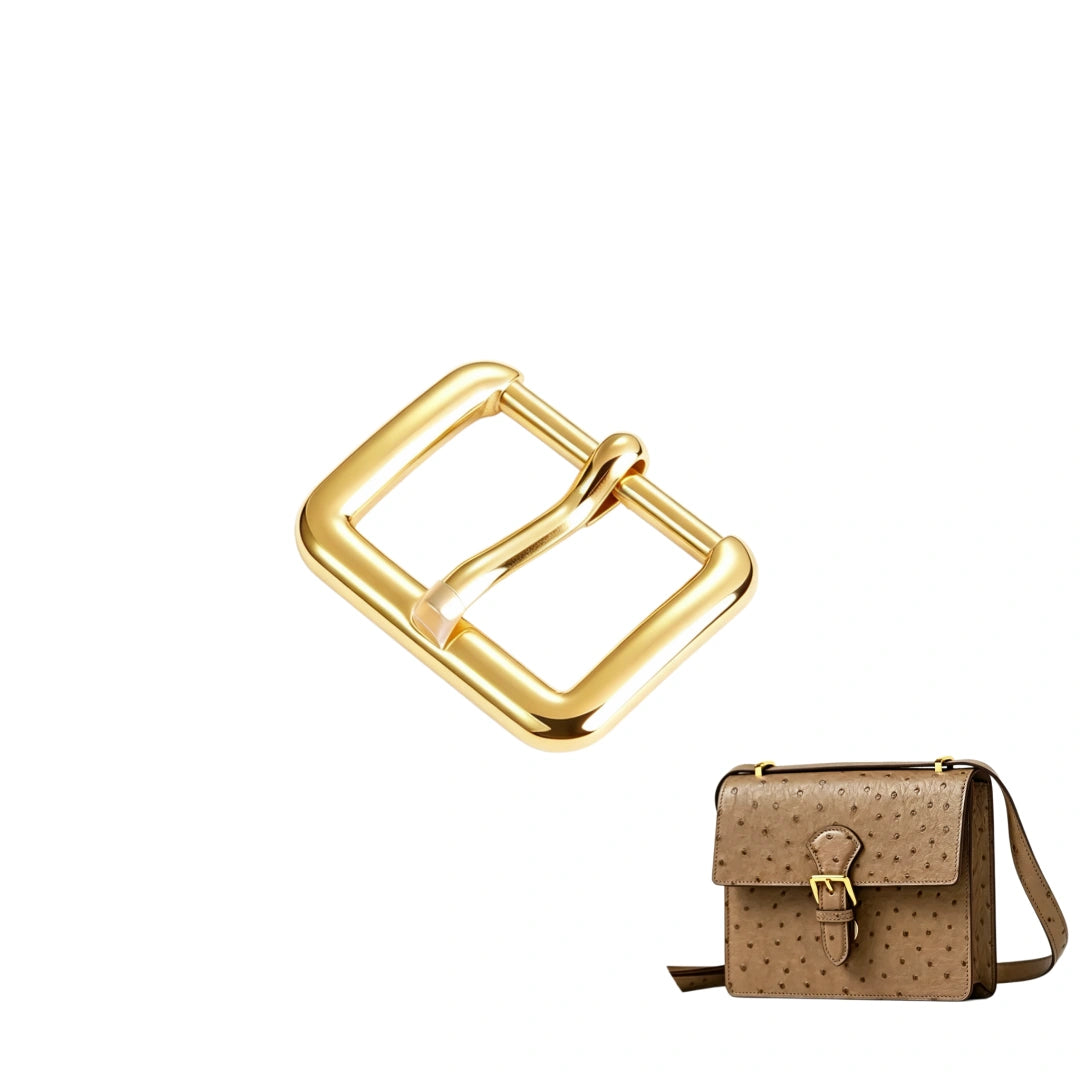 1299 Stainless Steel  Square Heel Bar Buckle ,Gold/silver,Four sizes