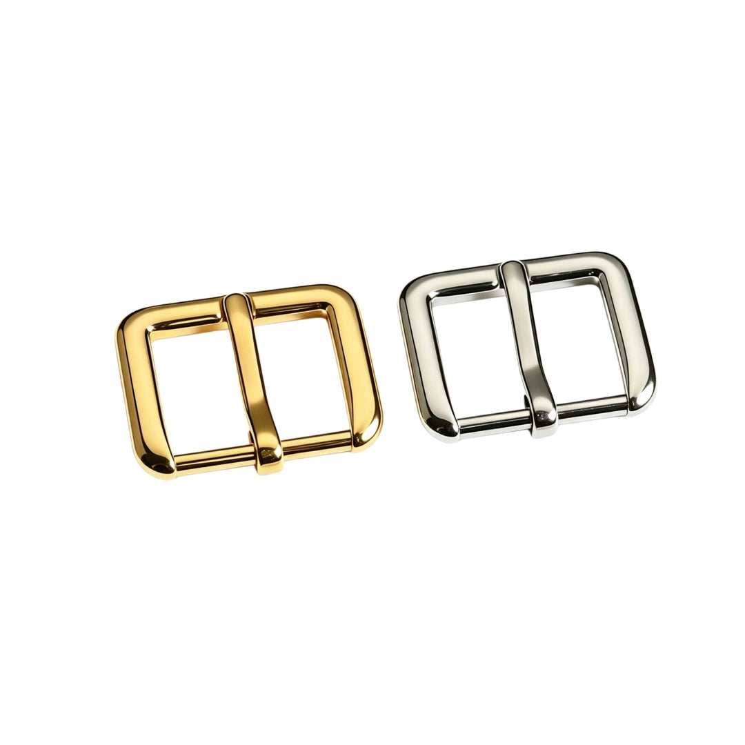 1299 Stainless Steel  Square Heel Bar Buckle ,Gold/silver,Four sizes