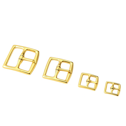 1303 Stainless Steel Horsebit Center Bar Buckle,Gold/silver,Five sizes