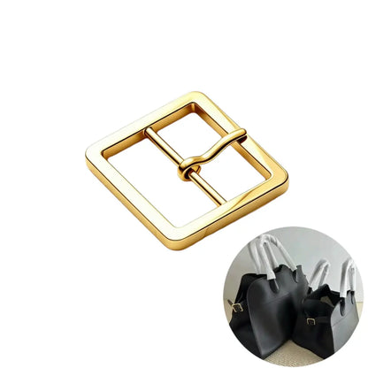 1305 Stainless Steel Square Center Bar Buckle,Gold/silver,Two sizes