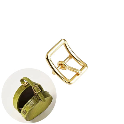 1306 Stainless Steel Curved Pin Center Bar Buckle ,Gold/silver
