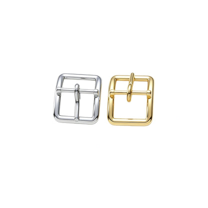 1306 Stainless Steel Curved Pin Center Bar Buckle ,Gold/silver