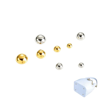 1322 Stainless Steel Round Bag Feet,Gold/silver,Four sizes