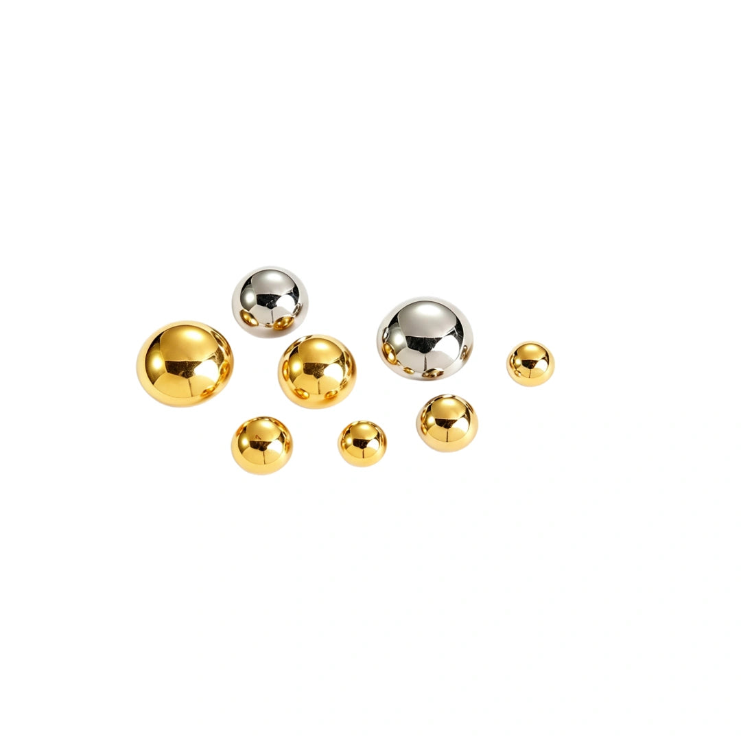 1322 Stainless Steel Round Bag Feet,Gold/silver,Four sizes