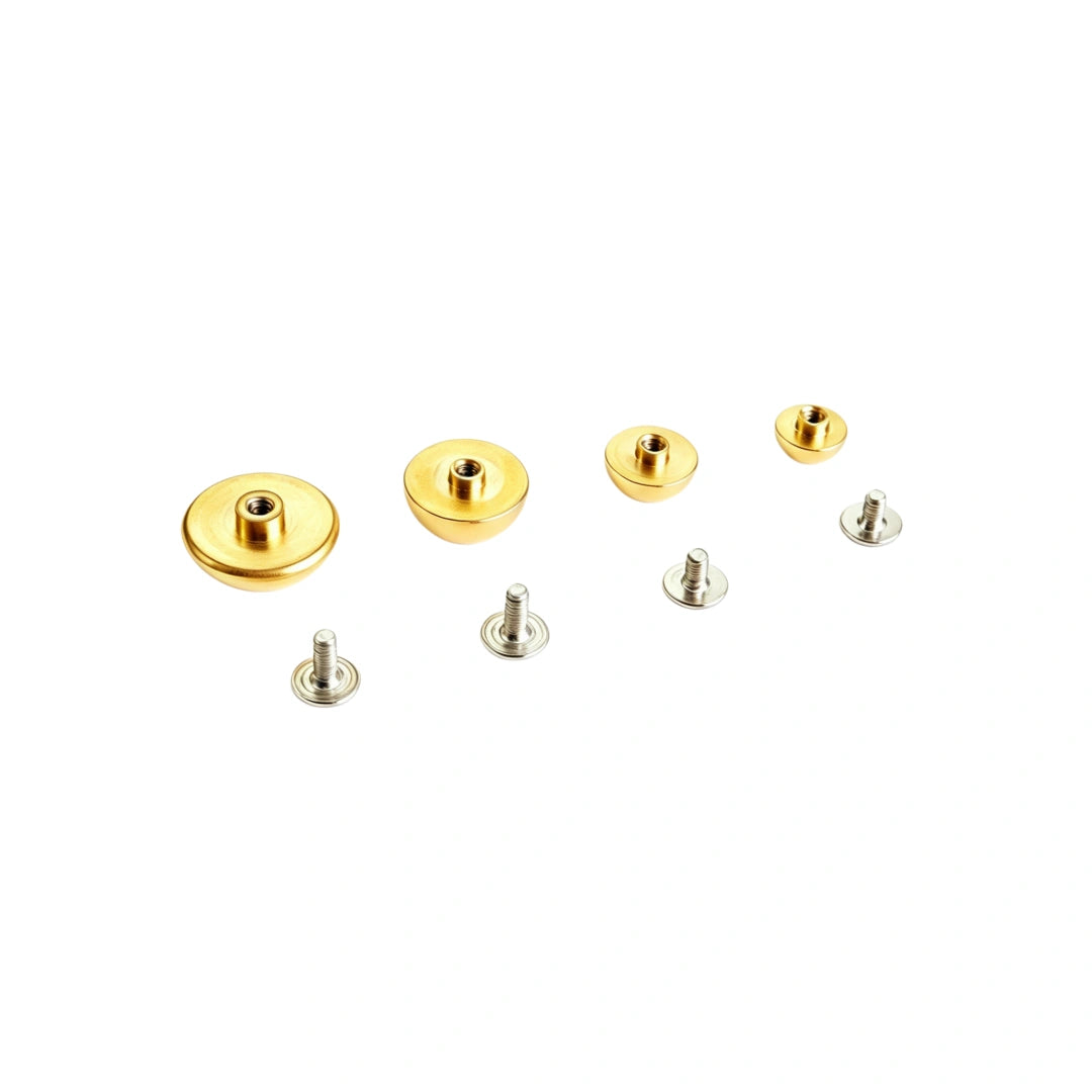 1322 Stainless Steel Round Bag Feet,Gold/silver,Four sizes