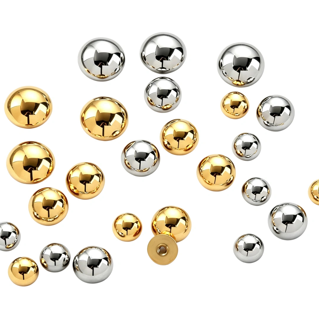 1322 Stainless Steel Round Bag Feet,Gold/silver,Four sizes