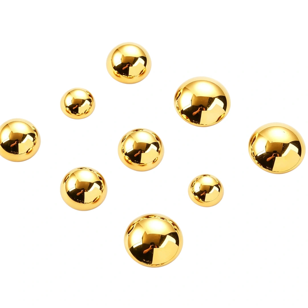 1322 Stainless Steel Round Bag Feet,Gold/silver,Four sizes