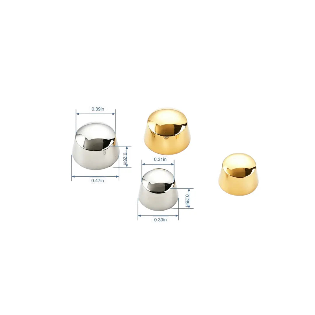 1323 Stainless Steel Tapered Round Bag Feet ,Gold/silver,Two sizes
