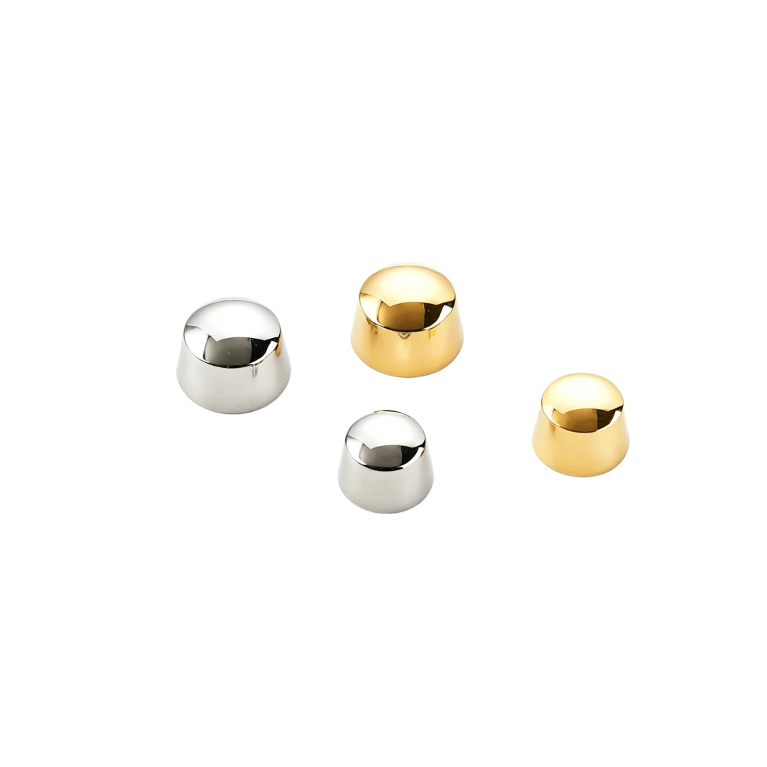 1323 Stainless Steel Tapered Round Bag Feet ,Gold/silver,Two sizes