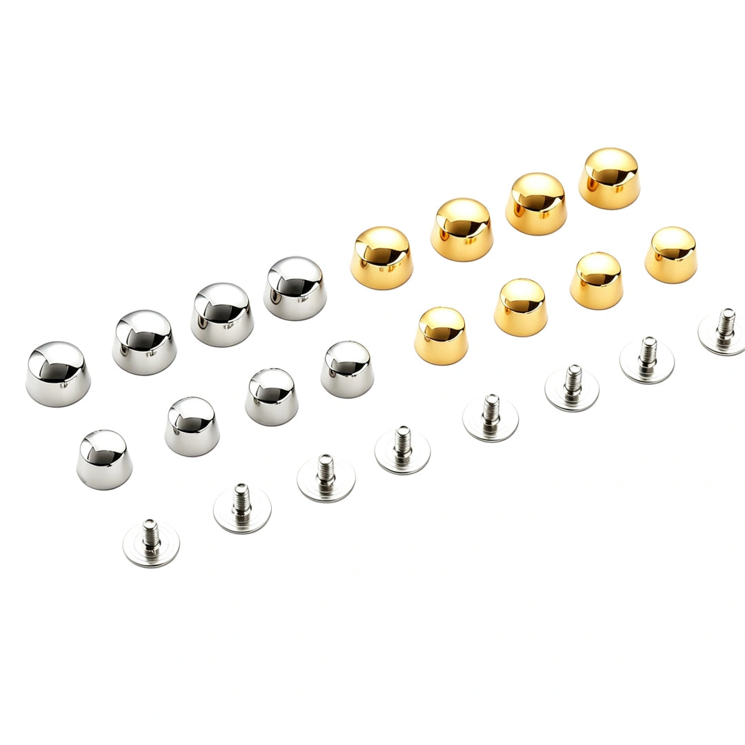 1323 Stainless Steel Tapered Round Bag Feet ,Gold/silver,Two sizes