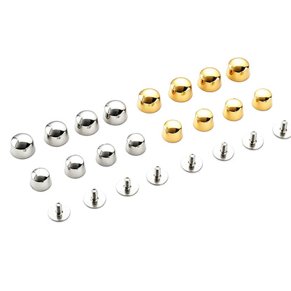 1323 Stainless Steel Tapered Round Bag Feet ,Gold/silver,Two sizes