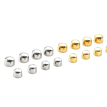 1323 Stainless Steel Tapered Round Bag Feet ,Gold/silver,Two sizes