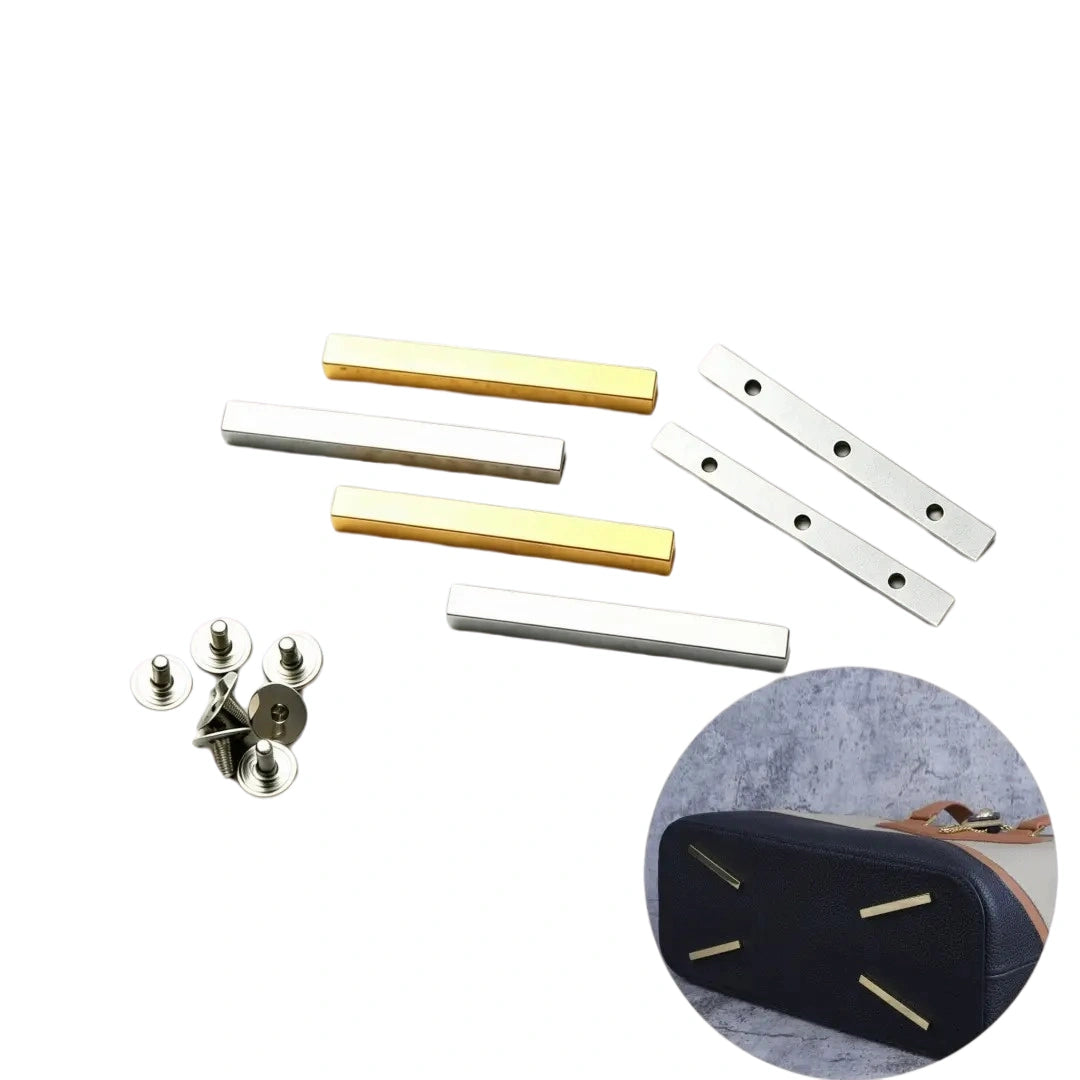 1326 Stainless Steel Long Bar Bag Feet Studs,Gold/silver