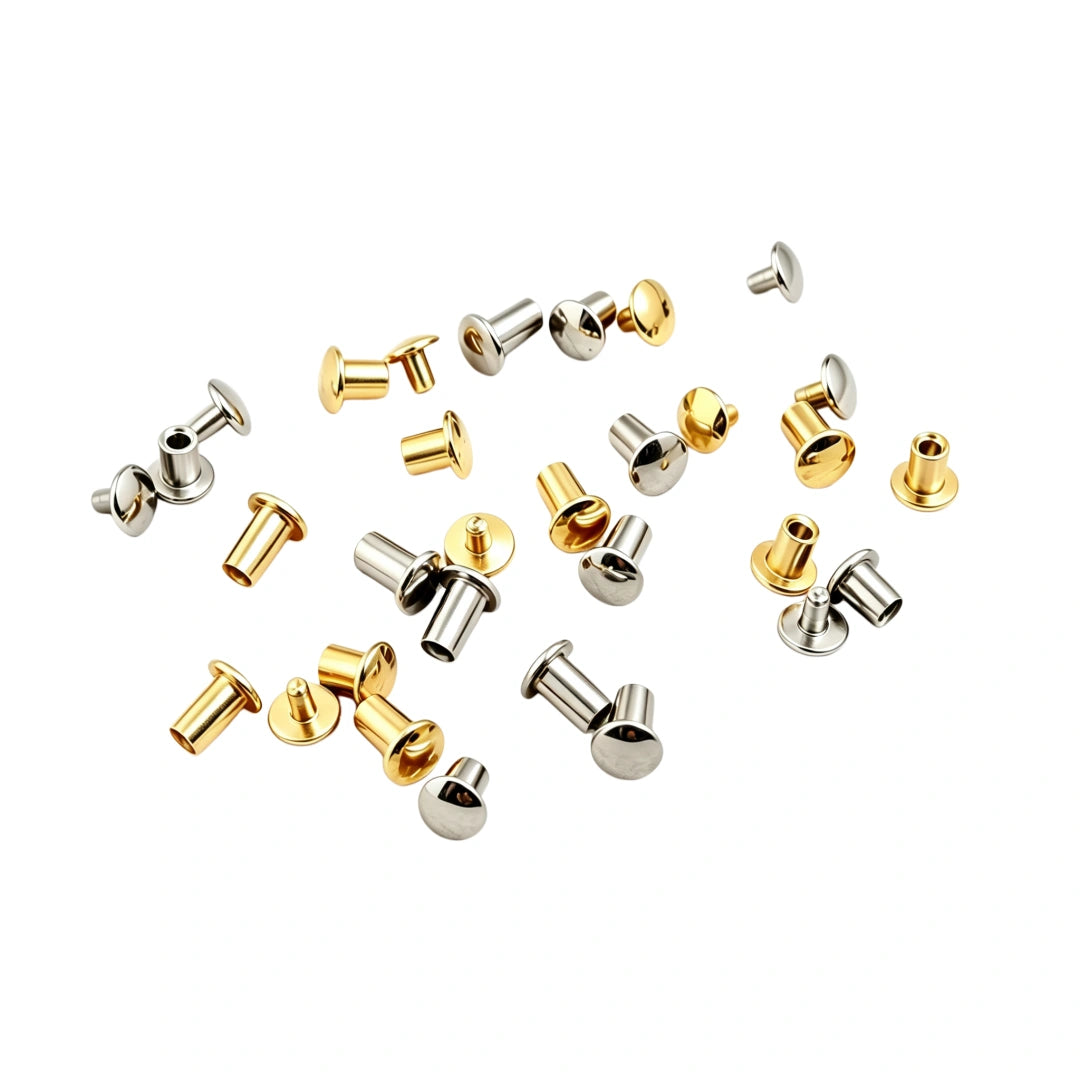 1331 Stainless Steel Double Cap Rivet ,Gold/silver,Two sizes