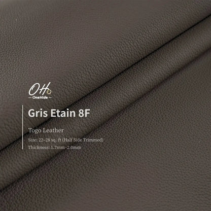 G002 Gris Etain 8F Togo Leather