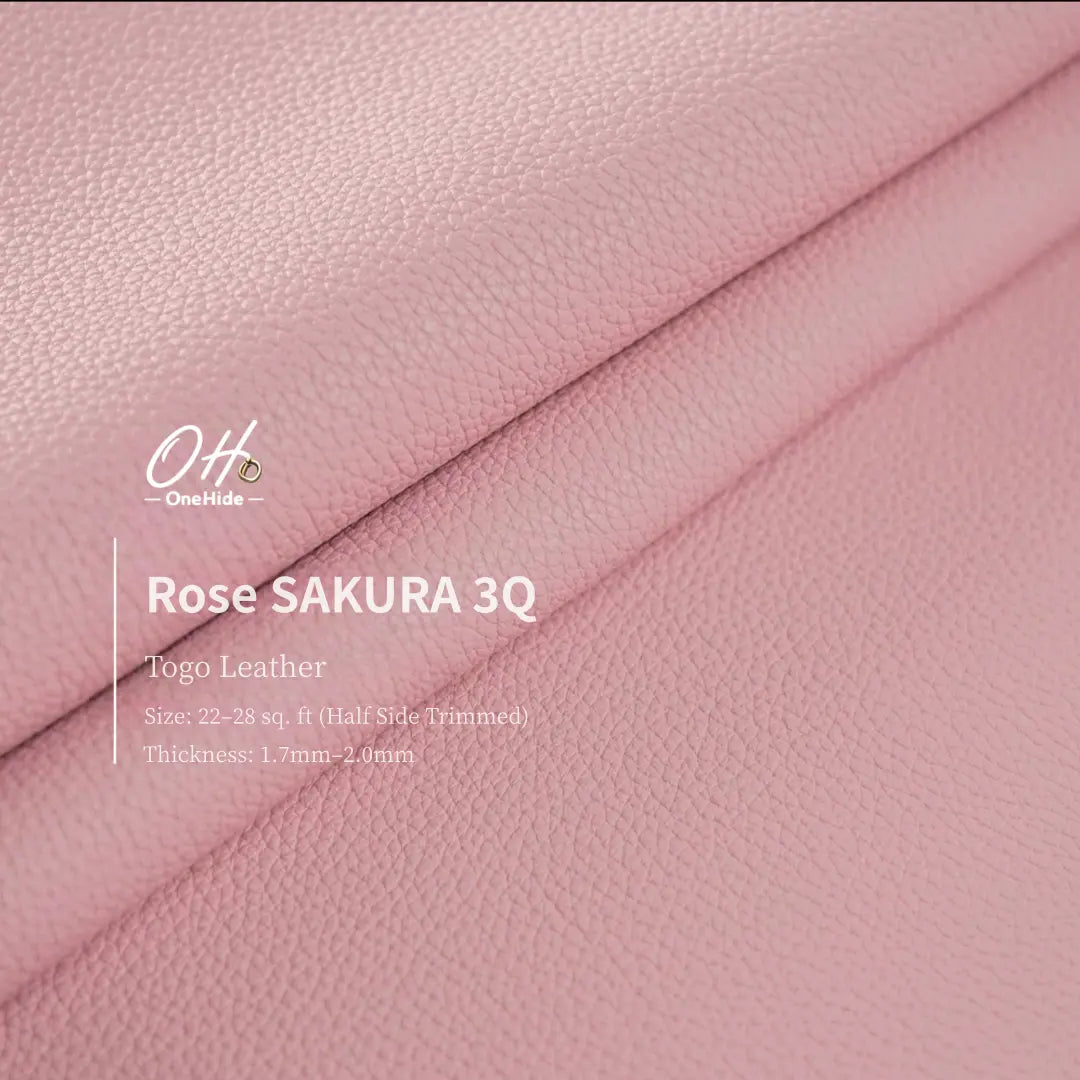 G019 Rose Sakura 3Q Togo Leather