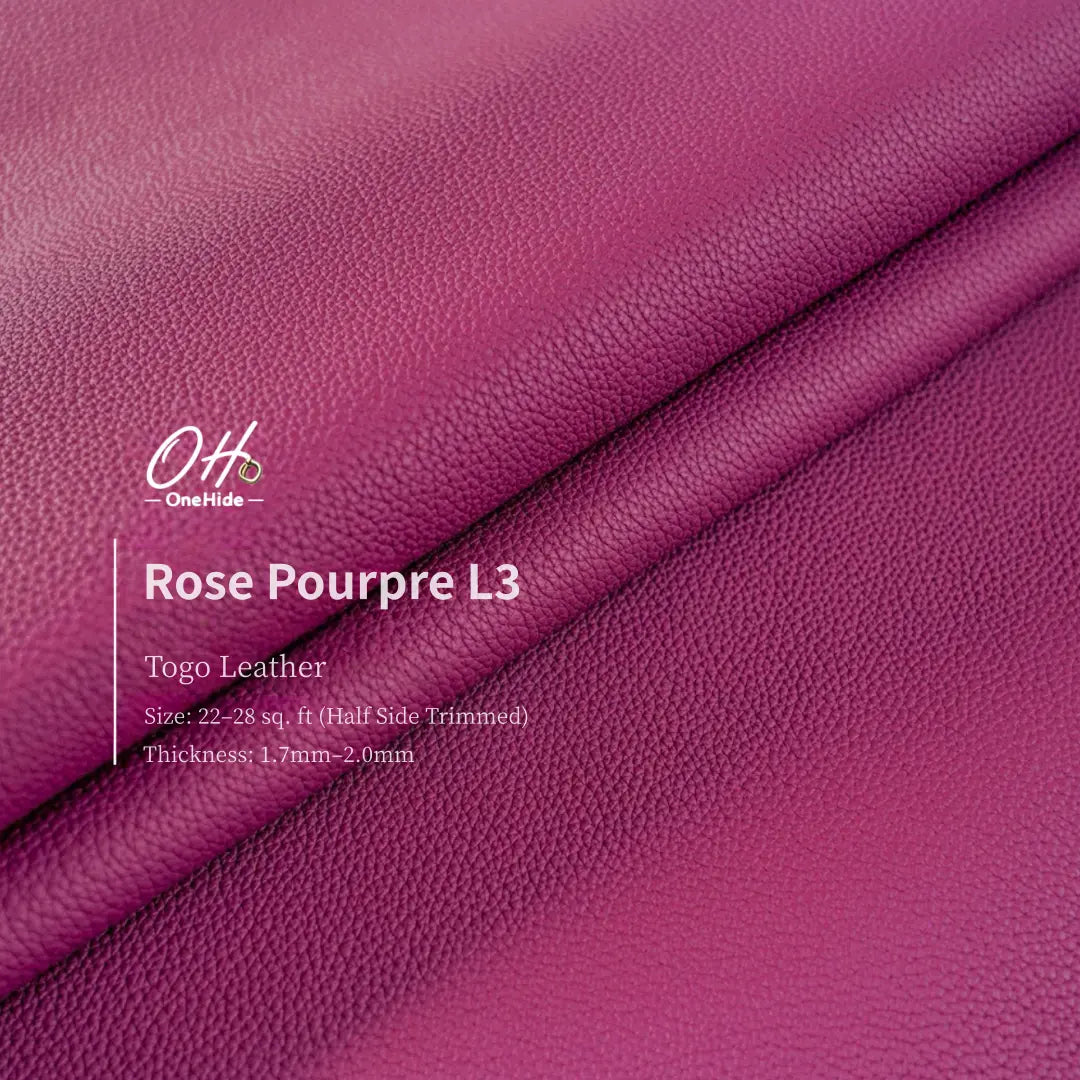 G023 Rose Pourpre L3 Togo Leather