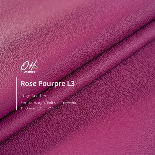 G023 Rose Pourpre L3 Togo Leather