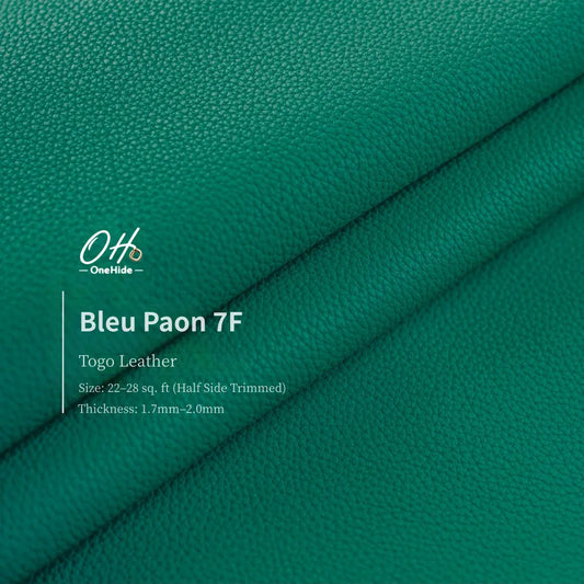 G031 Bleu Paon 7F Togo Leather