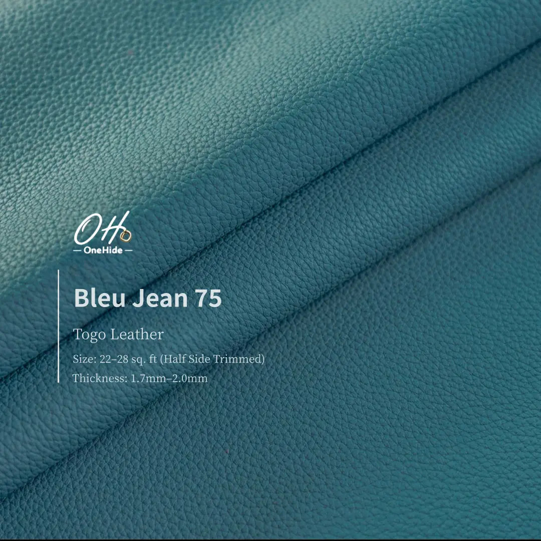 G032 Bleu Jean 75 Togo Leather