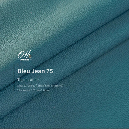 G032 Bleu Jean 75 Togo Leather