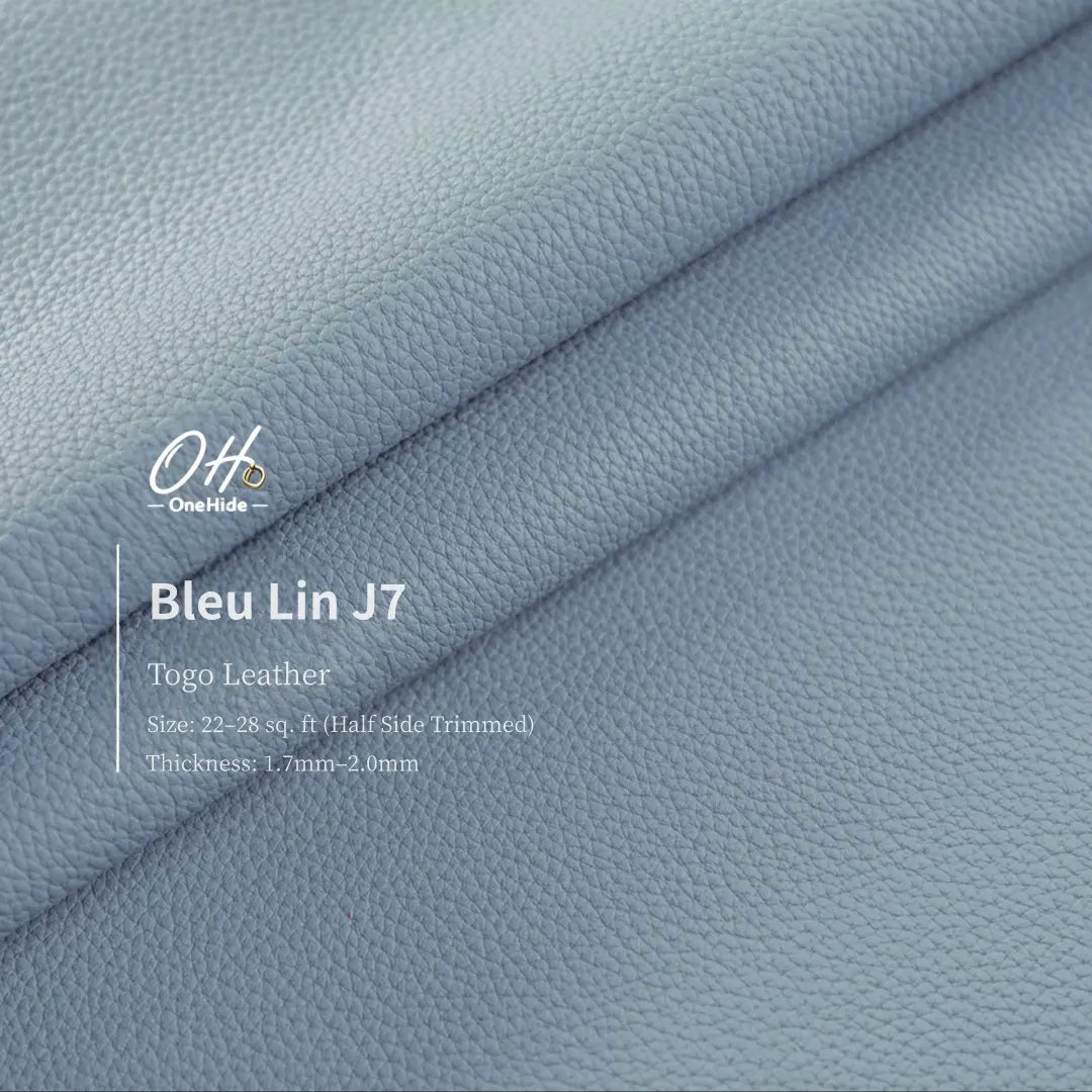 G035 Bleu Lin J7 Togo Leather