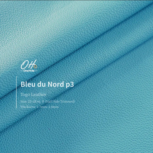 G036 Bleu du Nord P3 Togo Leather