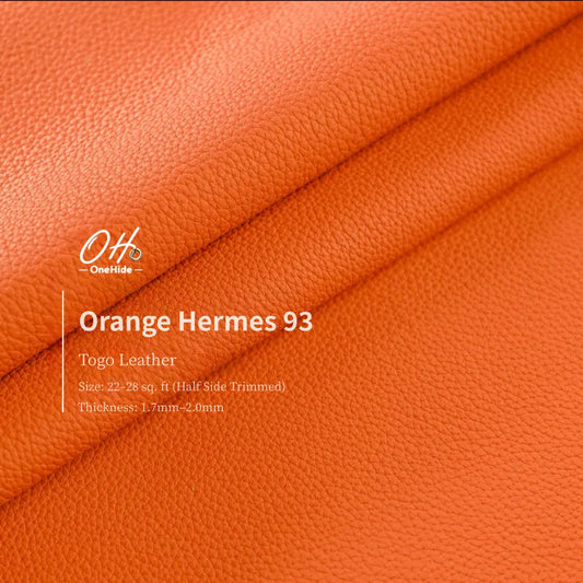 G059 Orange Hermes 93 Togo Leather
