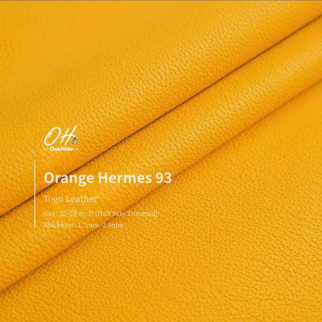 G060 Amber Yellow 9V Togo Leather