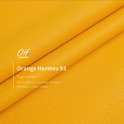 G060 Amber Yellow 9V Togo Leather